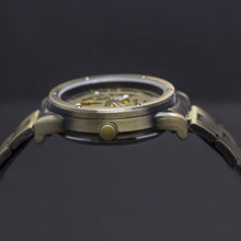 Load image into Gallery viewer, Our Vintage Collection entails a delicate blend of the fine art of mechanical watchmaking with a look and feel that is slightly rugged yet refined. The very first release within our Vintage Series features a bronze vintage metal strap making up for an irresistible old school vintage look. Simply said, artistically crafted and made complete for Him.