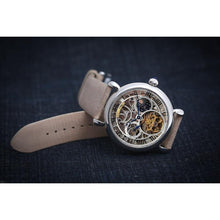 Load image into Gallery viewer, Ma 757 Masterpiece Squelette Calibre 2765 is an astonishingly crafted puristic Skeleton Watch showcasing our latest calibre, the incredibly gorgeous M2765. It features a small minute repeater at 9 and a day/night indicator at 3 and comes in a high quality 316L polished stainless steel casing.