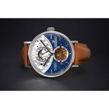 Load image into Gallery viewer, This gorgeous automatic Chronometer presents new forays in a variety of ways to us: It is the first watch that we are offering with a 2.5D curved shape armored glass allowing maximum visibility and exposure of the intricate dial.