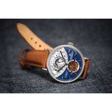 Load image into Gallery viewer, This gorgeous automatic Chronometer presents new forays in a variety of ways to us: It is the first watch that we are offering with a 2.5D curved shape armored glass allowing maximum visibility and exposure of the intricate dial.