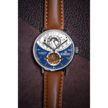 Load image into Gallery viewer, This gorgeous automatic Chronometer presents new forays in a variety of ways to us: It is the first watch that we are offering with a 2.5D curved shape armored glass allowing maximum visibility and exposure of the intricate dial.