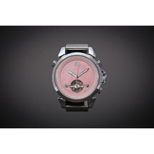 Load image into Gallery viewer, A playful and minimalistic custom made design for Her with a creative blend of pink and silver elements, silver coated casing and mesh strap, an open heart face and the extravagant case of our classic Andaluz. Feminine, Confident and Contemporary. Please allow approximately five (5) working days for assembly before dispatch can take place as this is a custom designed timepiece.
