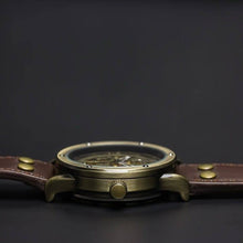 Load image into Gallery viewer, Our Vintage Collection entails a delicate blend of the fine art of mechanical watchmaking with a look and feel that is slightly rugged yet refined. The latest release within our Vintage Series features our successful Perennial model with a brown standard leather strap making up for an irresistible combination of old school vintage looks and modern materials. Simply said, artistically crafted and made complete for Him.
