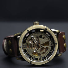 Load image into Gallery viewer, Our Vintage Collection entails a delicate blend of the fine art of mechanical watchmaking with a look and feel that is slightly rugged yet refined. The latest release within our Vintage Series features our successful Perennial model with a brown standard leather strap making up for an irresistible combination of old school vintage looks and modern materials. Simply said, artistically crafted and made complete for Him.
