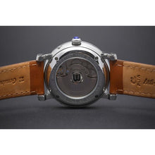 Load image into Gallery viewer, This gorgeous automatic Chronometer in the spirit of a 1920s Retro Style presents new forays in a variety of ways to us: It features a high quality swiss automatic movement with a snapback day and date complication as well as large sword hands giving it a distinct classical yet bold feel.
