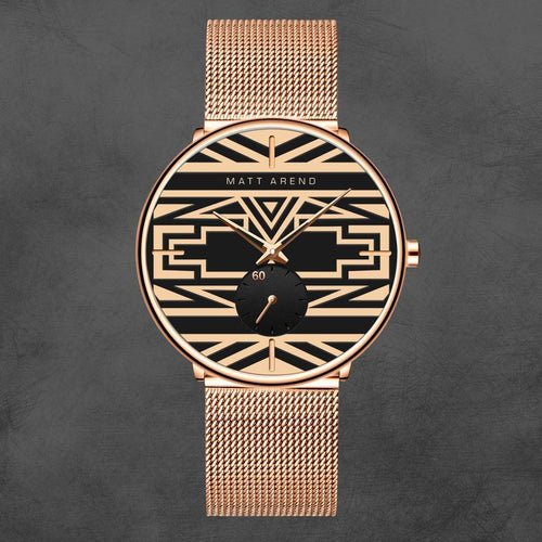 This slim and elegant ladies watch makes its statement through its flawless finish and gorgeous Ndebele inspired Artwork on the Dial. Together with our personalization options, you can create a unique yet surprisingly affordable customized stunning tim