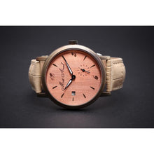Load image into Gallery viewer, Bringing back classic romance onto a timepiece, our new Vintage Ladymatic Small Seconds will surely be treasured as a beautiful homage to traditional watch design with a modern twist in warm colors bronze and brushed copper.  Exquisite and feminine, the modern female watch connoisseur will wear this precious beauty with love and pride, knowing a handcrafted watch on the wrist always enhances ones personality and elevates her style.
