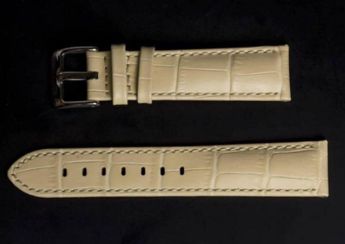 Classic Leather White Croc Padded 22