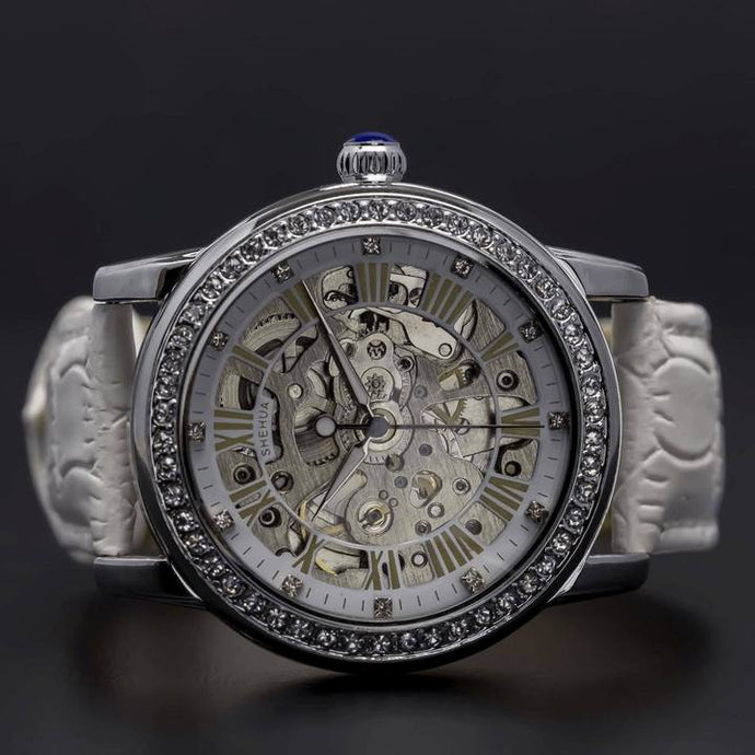 The Constellation series indicate creativity, class and confidence. The charismatic character of its skeleton face and zirconia filled casing make this truly a watch for a lady with capital L. 